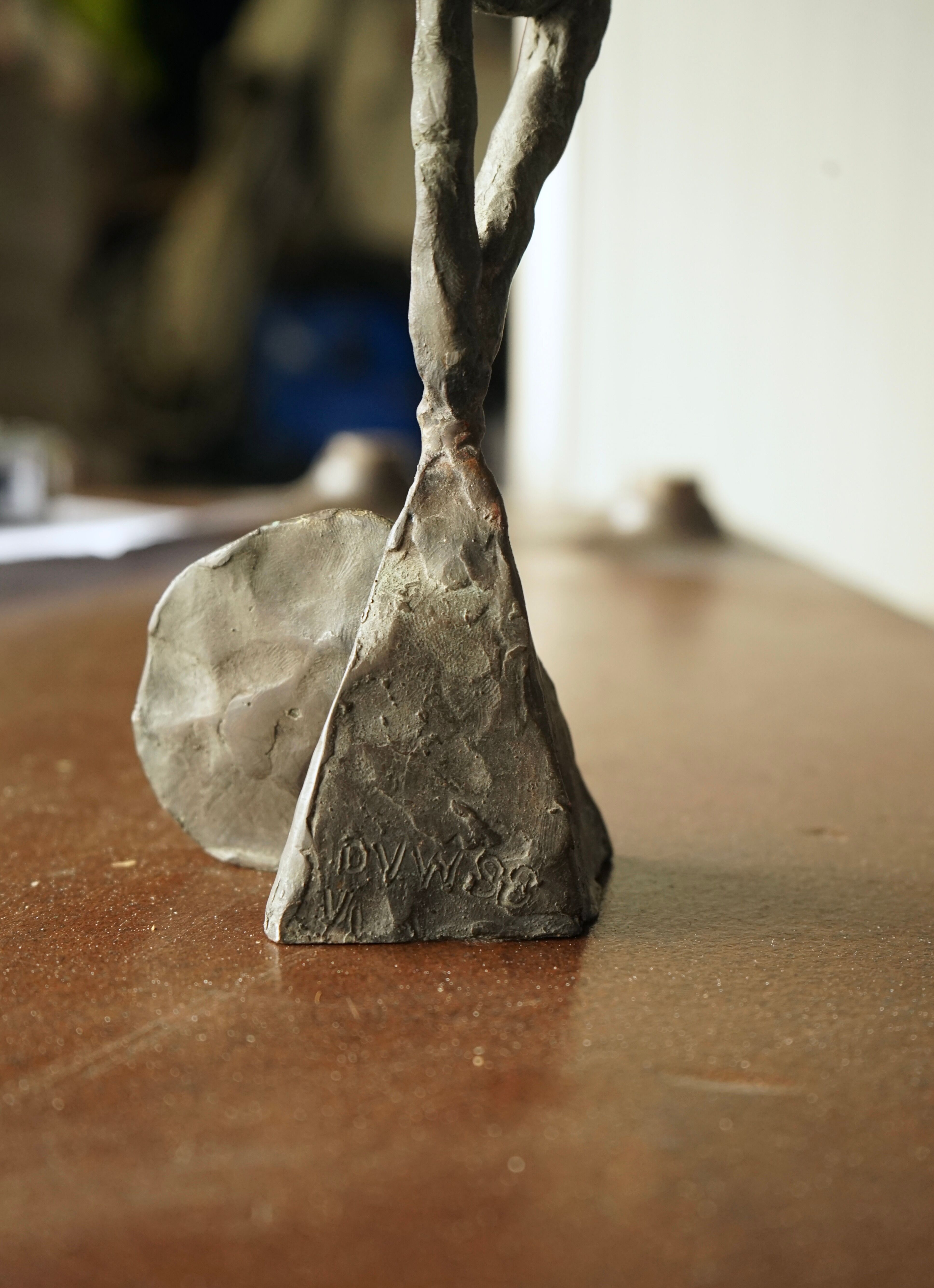 Miniature Abstract Bronze Sculpture DVW. 1988