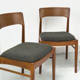 Teak and Wool Dining Chairs from Korup Stolefabrik, 1960s, Set of 4