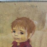 Tableau portrait d'enfant signé Nadi Ken