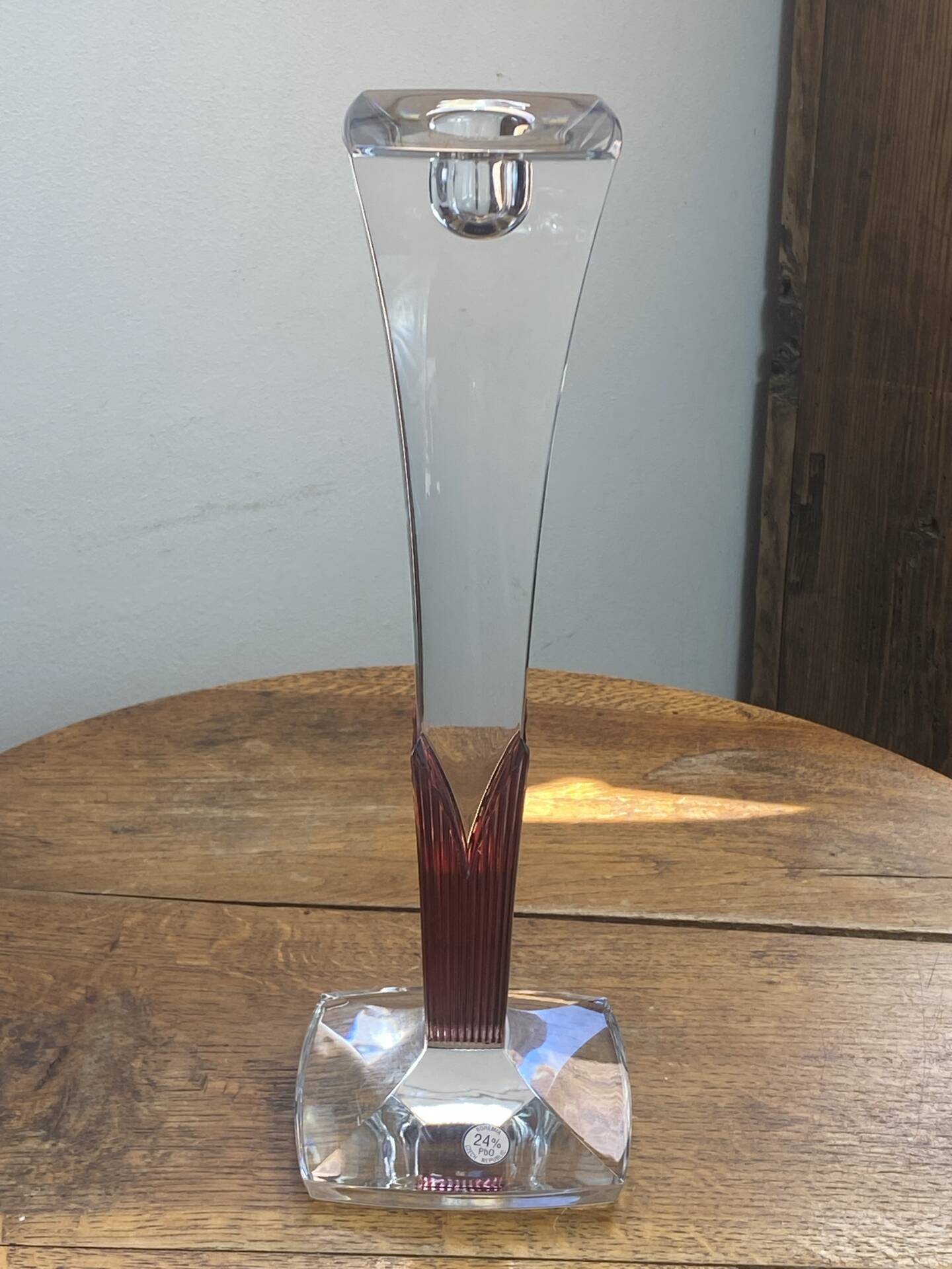 Bohemian crystal candlestick