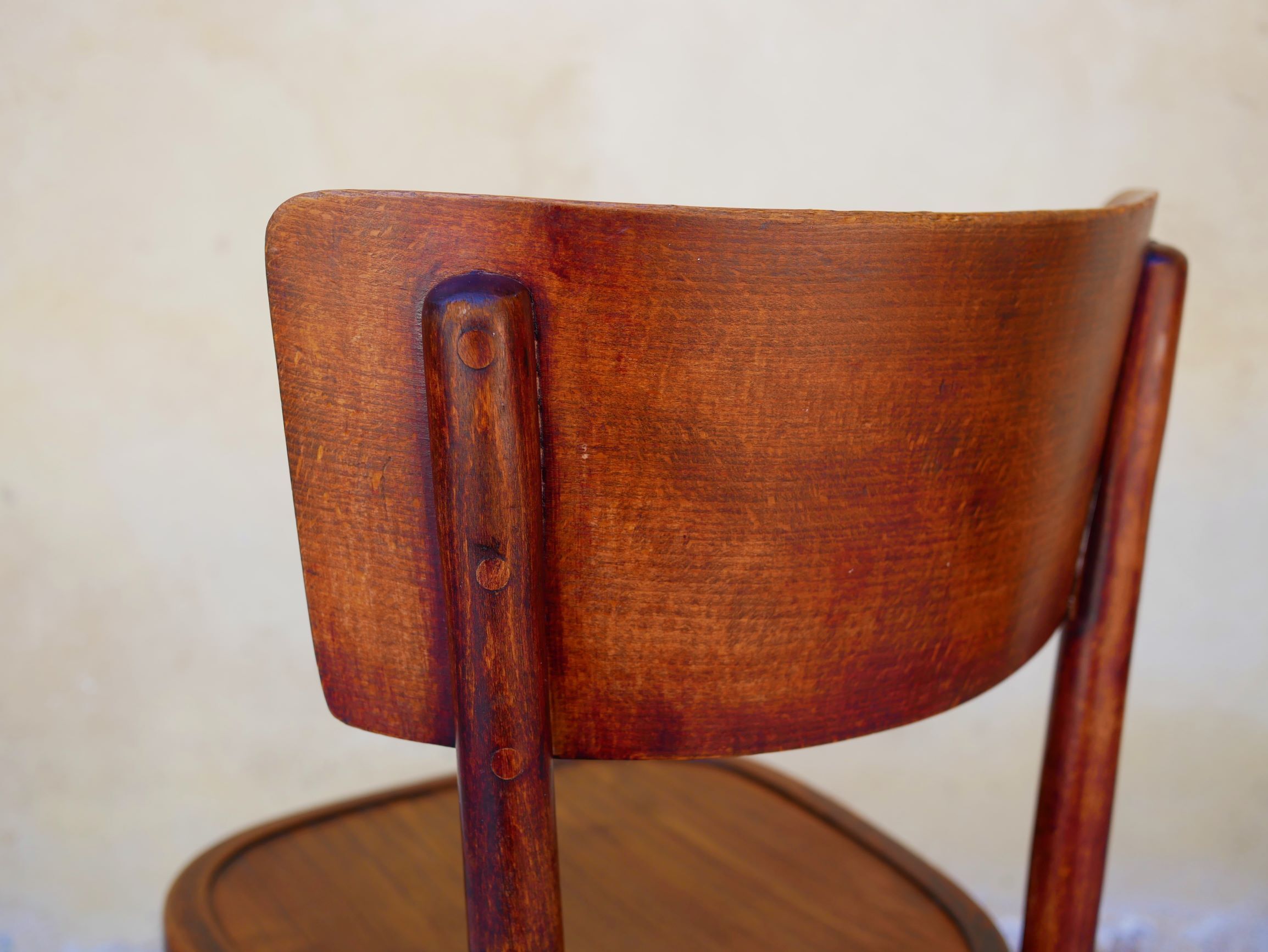 Série de 4 chaises bistrot vintage par Mahieu