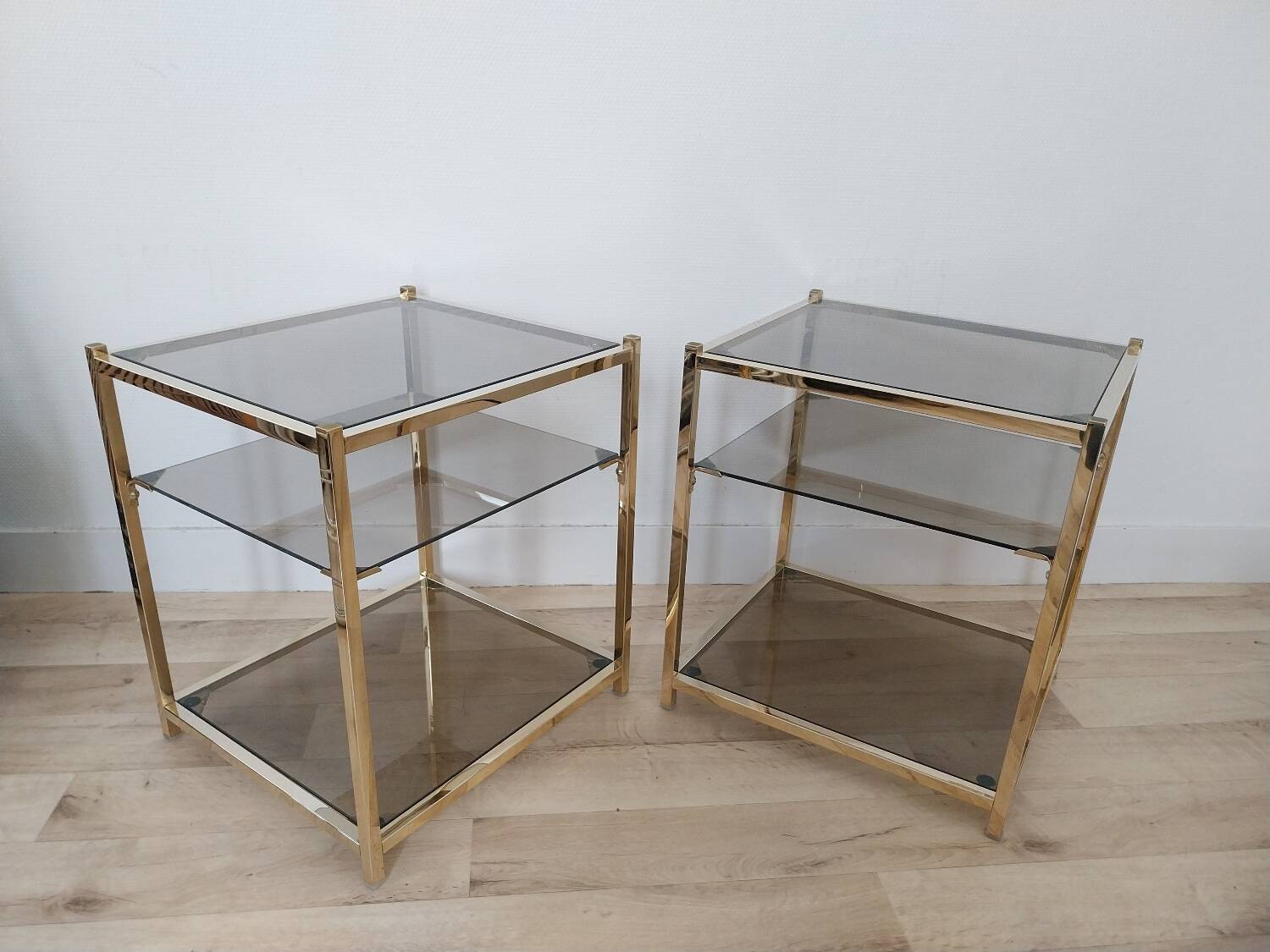 Belgo chrom side tables from the 70s