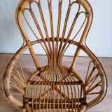 Fauteuils rotin et table