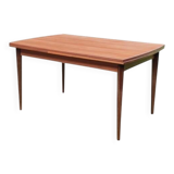 Table à manger scandinave extensible vintage 1960 rectangulaire teck
