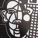 Anonymous, ethnic head, graphic, 2000s
