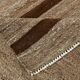 Dark Brown Striped Ethnic Kilim Rug, 224x297Cm