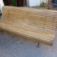 Garden bench wood and cast iron legs