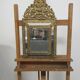 Old bevel mirror with metal parcloses pushed back Louis XIV style