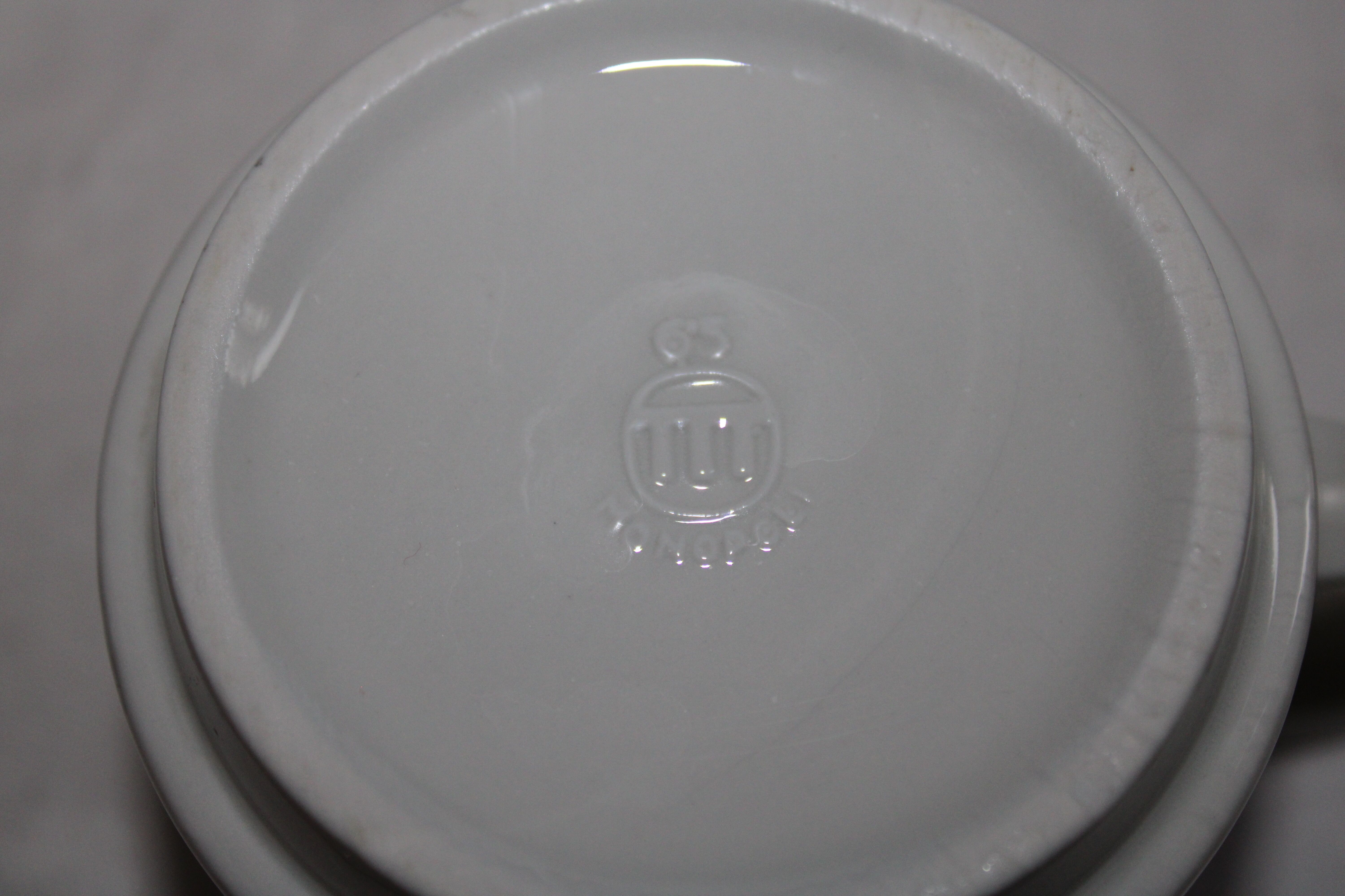 Set of 3 large cups décor 4-leaf clover Monopoli made in Italy