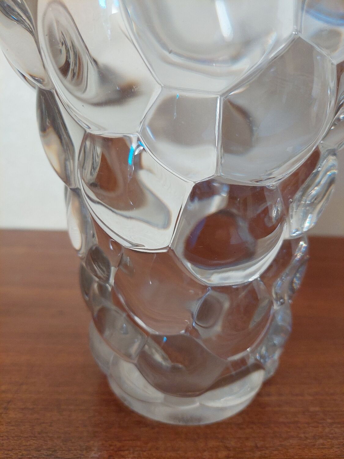 Pierre D'Avesn Clear Crystal Vase, Art Deco