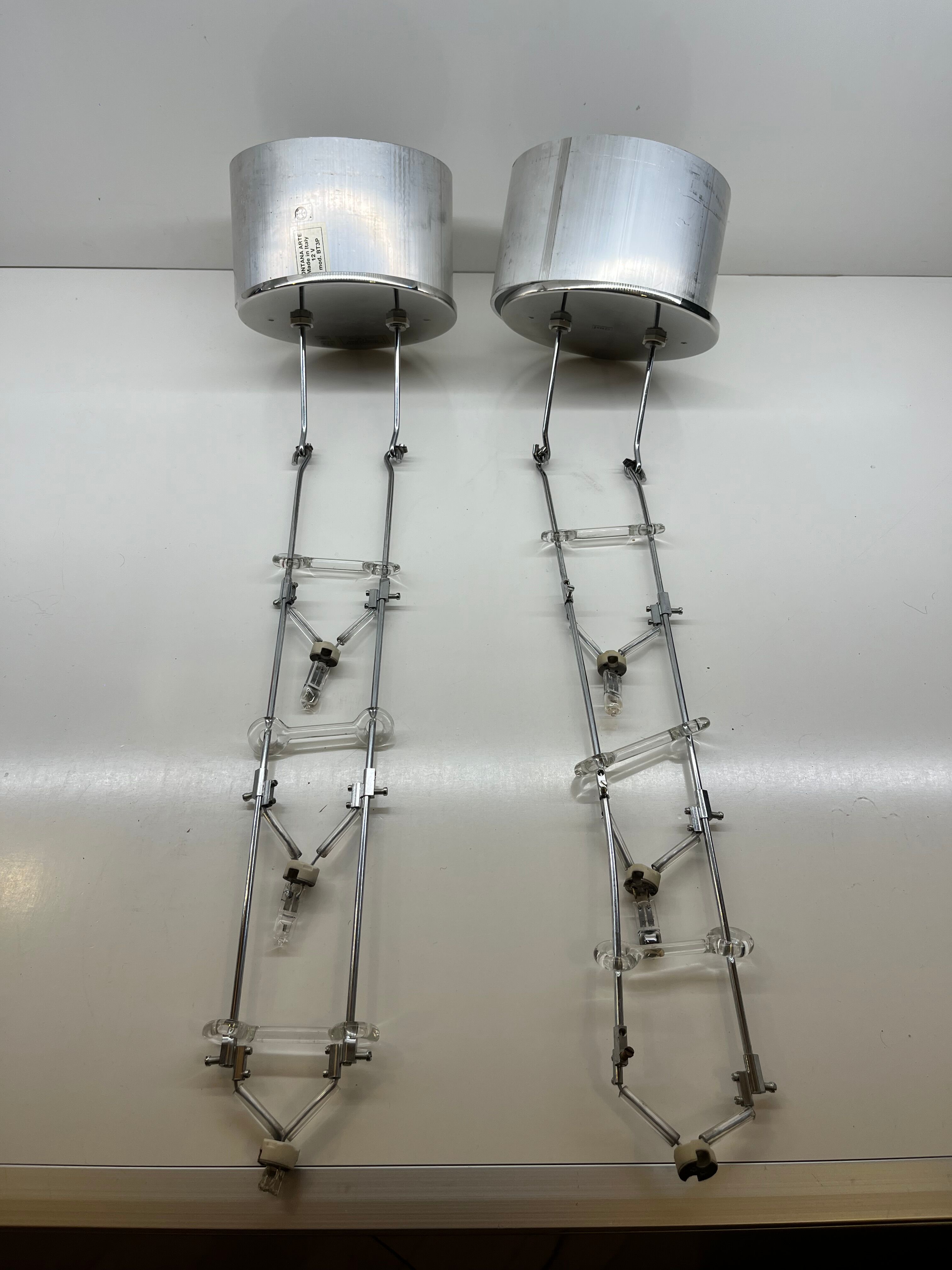 Pair of Scintilla Suspensions by Livio and Pier Giacomo Castiglioni Fontana Ar