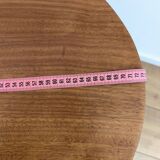 Restored vintage varnished wood bean-shaped tripod table