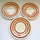 Set of 6 Vintage Earthenware Dessert Plates
