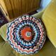 Coussin rond crochet