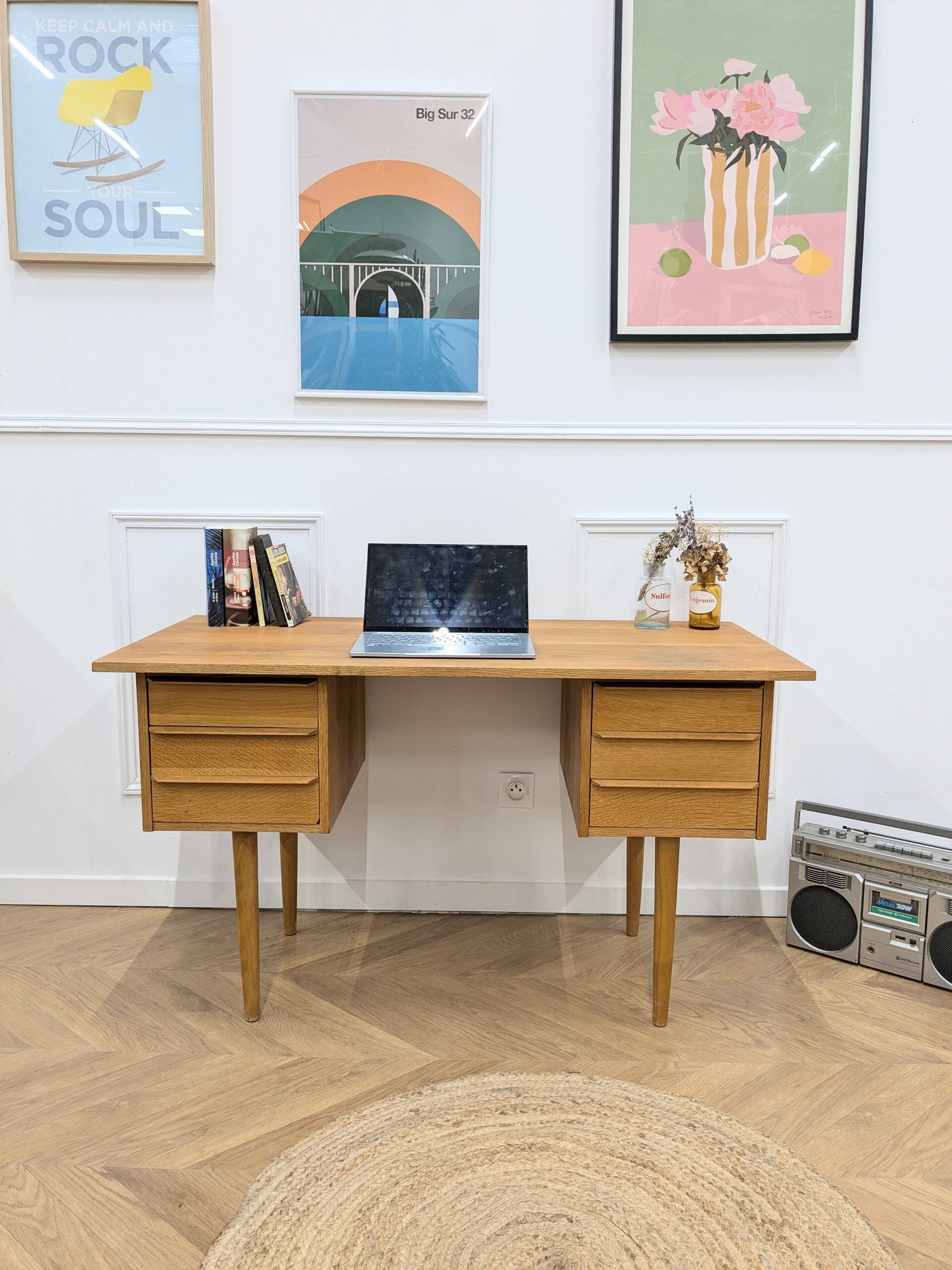 Vintage oak desk