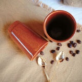 2 coffee cups / Mazagran in Digoin sandstone