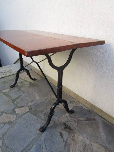 Antique rectangular bistro table