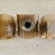 Set of 3 vintage wall lamps in smoked plexiglass, circa 1970's