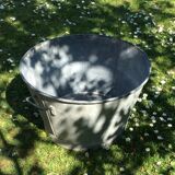 Round zinc basin with 2 handles