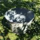 Round zinc basin with 2 handles