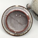 Vintage candy jar in enameled ceramic from Vallauris with thistle decoration
