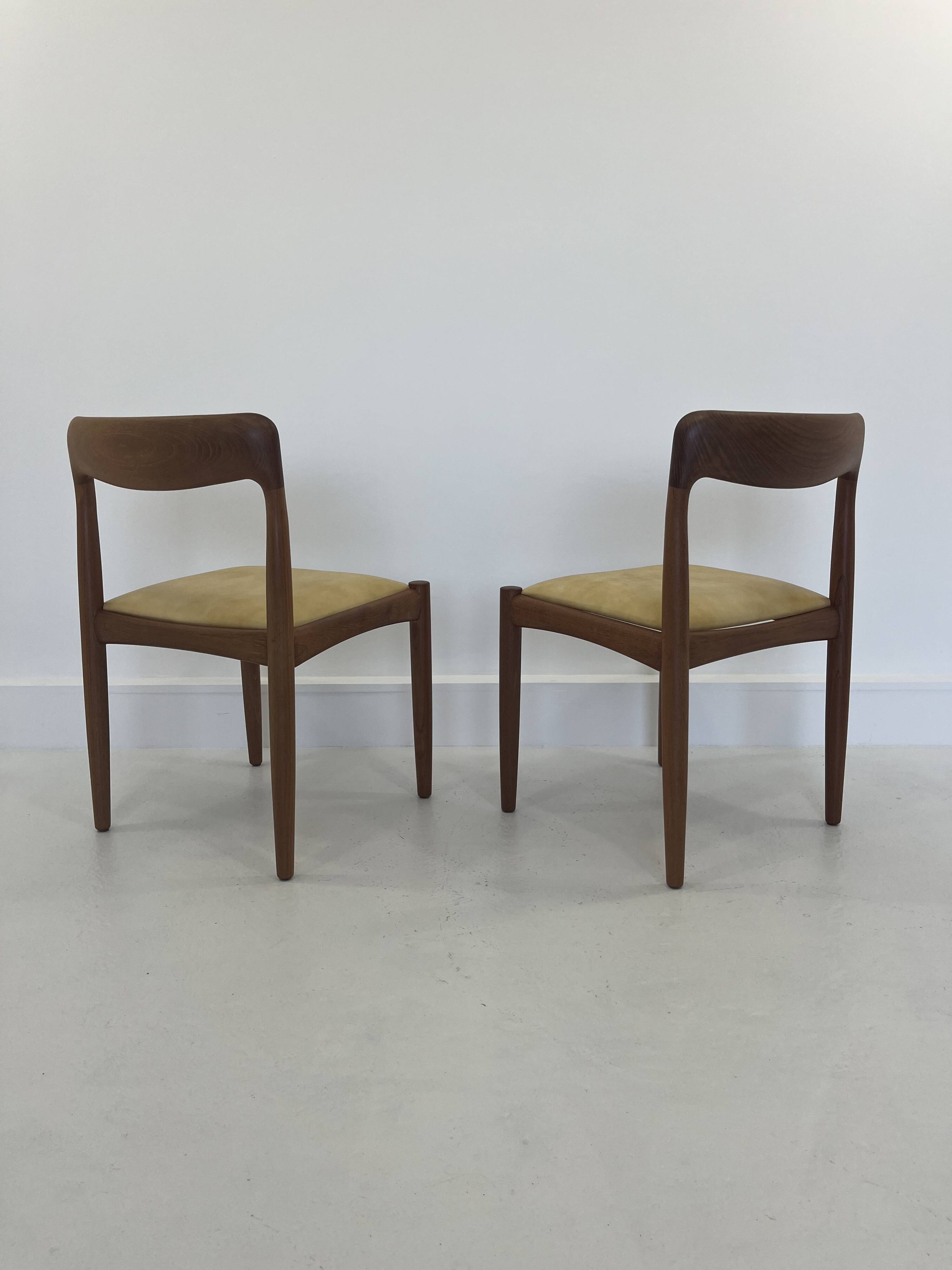 Vintage Danish Dining Chairs in Teak by H.W. Klein for Bramin, Set of 2