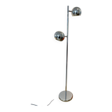 2-light eyeball floor lamp in chrome