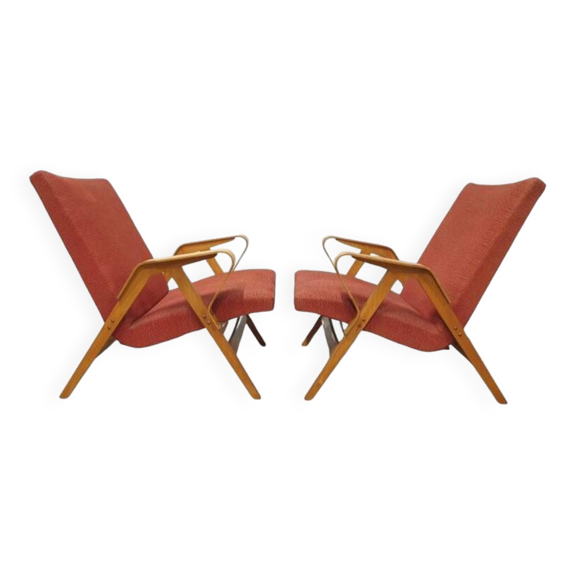 Pair of armchairs by františek jirák for tatra nabytok, 1970´s, czechoslovakia