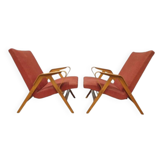 Paire de fauteuils de františek jirák pour tatra nabytok, années 1970, tchécoslovaquie