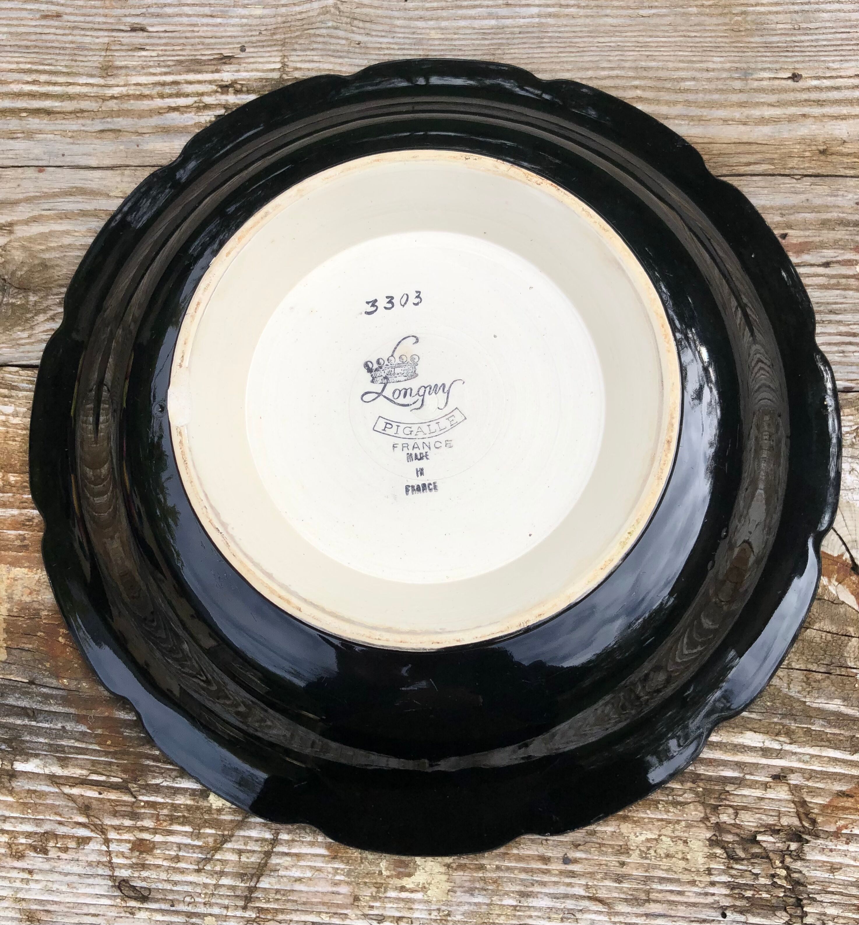 Numbered Longwy Pigalle dish