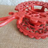 iron candle holder vintage red cellar rat