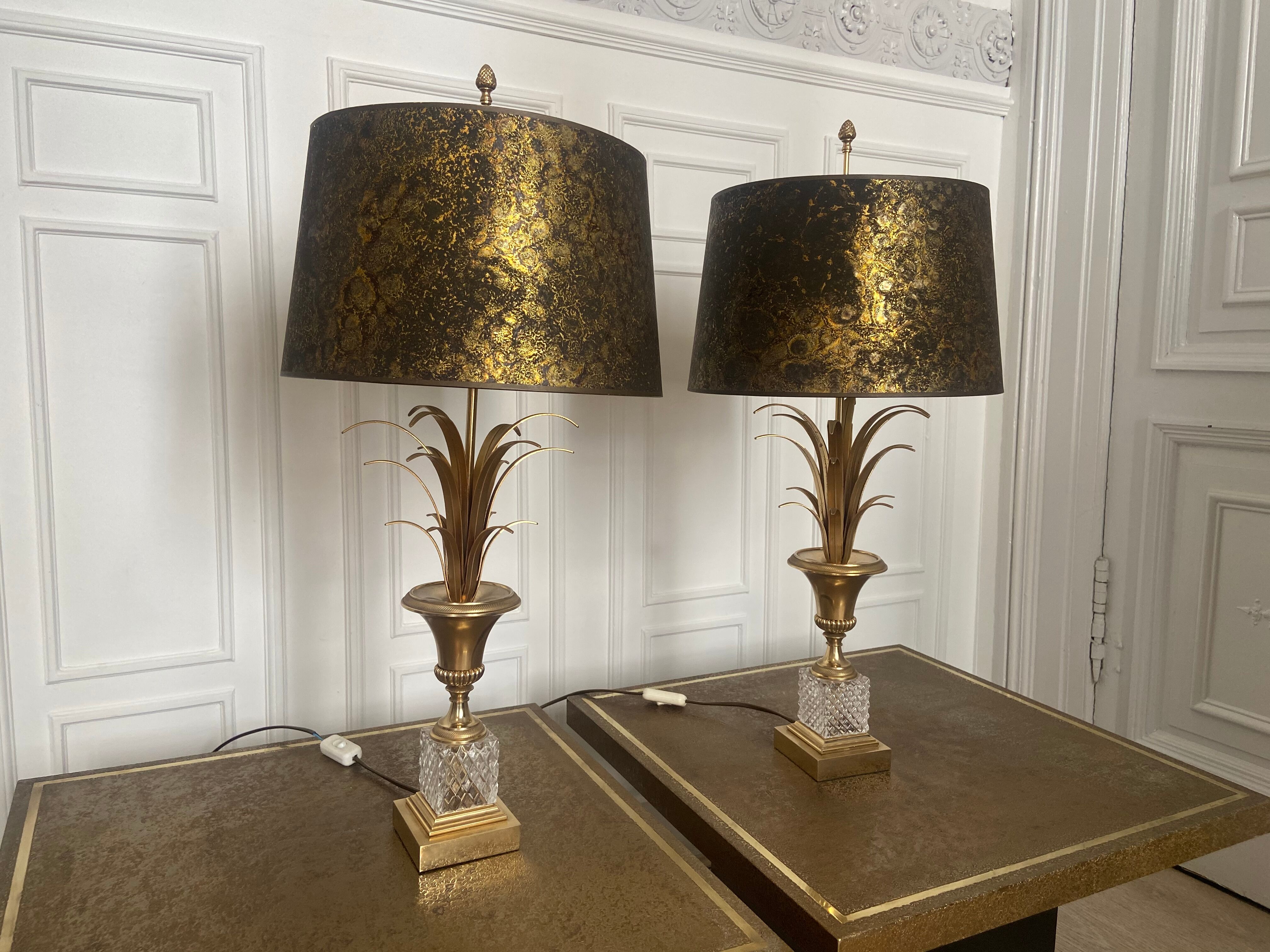 Pair of Palm lamps - Baker's pineapple, Belgium, 1970