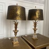 Pair of Palm lamps - Baker's pineapple, Belgium, 1970