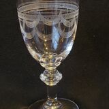 6 verres à vin en cristal gravé fin XIXème