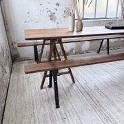 XXL trestle farm table 4m and its benches