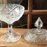 Antique cut crystal candy/sugar bowl