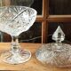 Antique cut crystal candy/sugar bowl