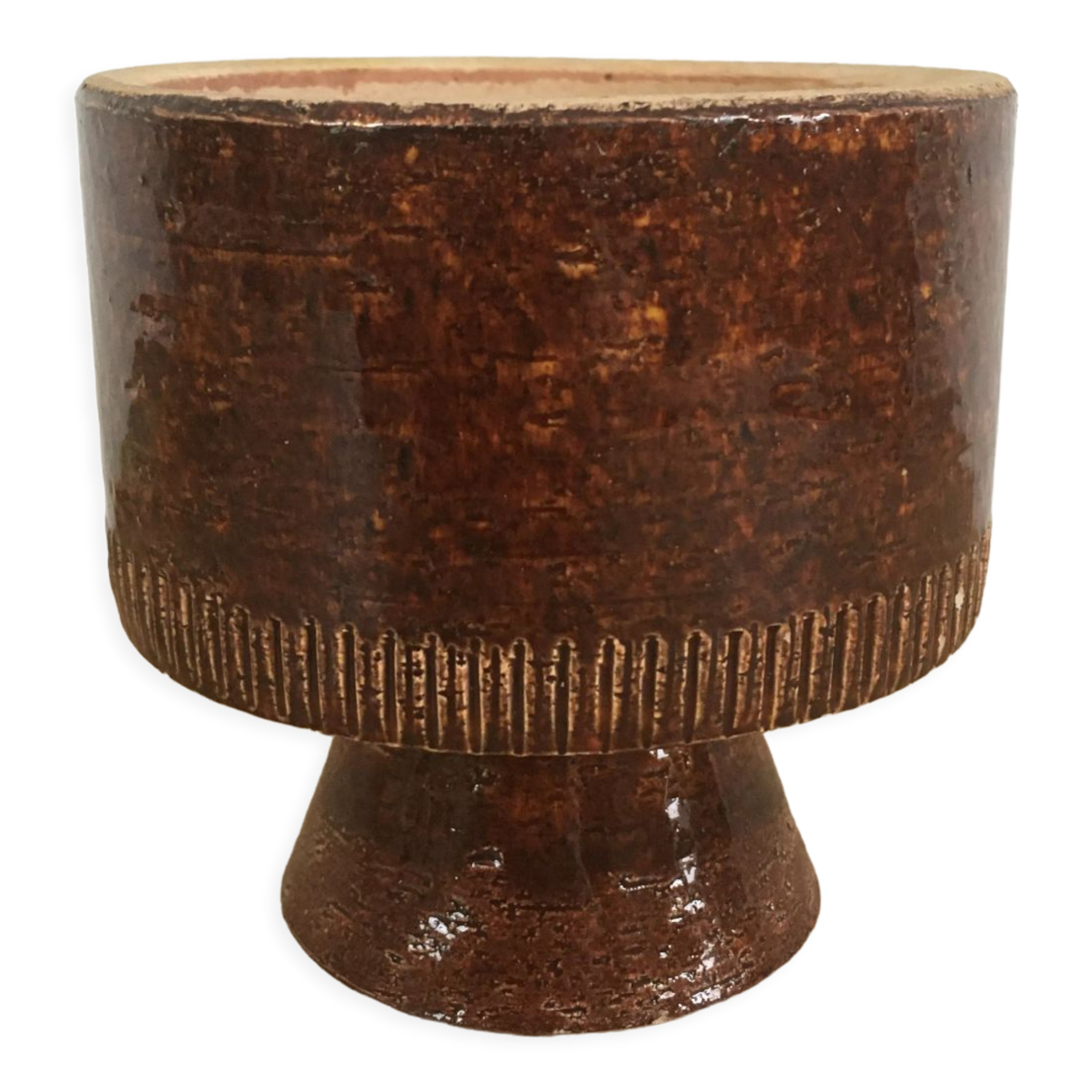 Glazed ceramic stand cup