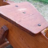 Rocking horse in raw and glazed wood