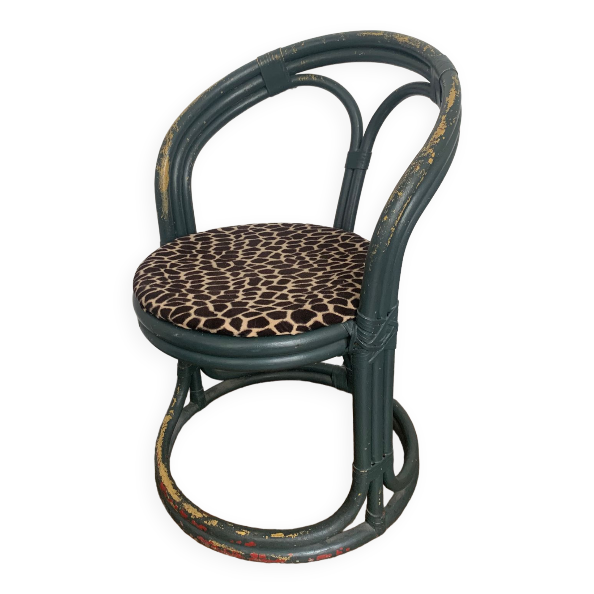 Fauteuil en rotin vintage