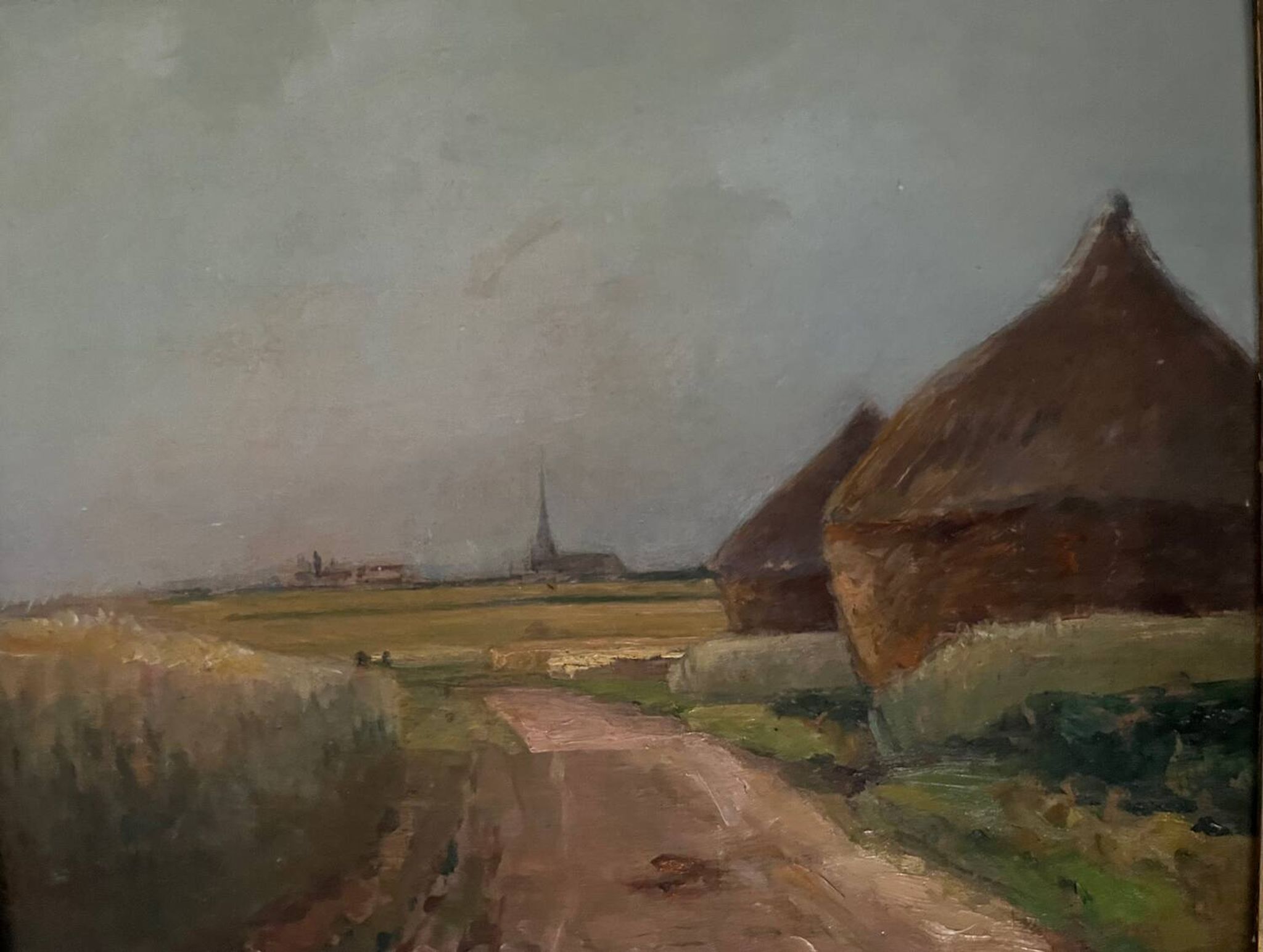 Painting: oil on panel - The millstones