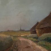 Painting: oil on panel - The millstones