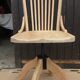 Solid oak swivel office chair