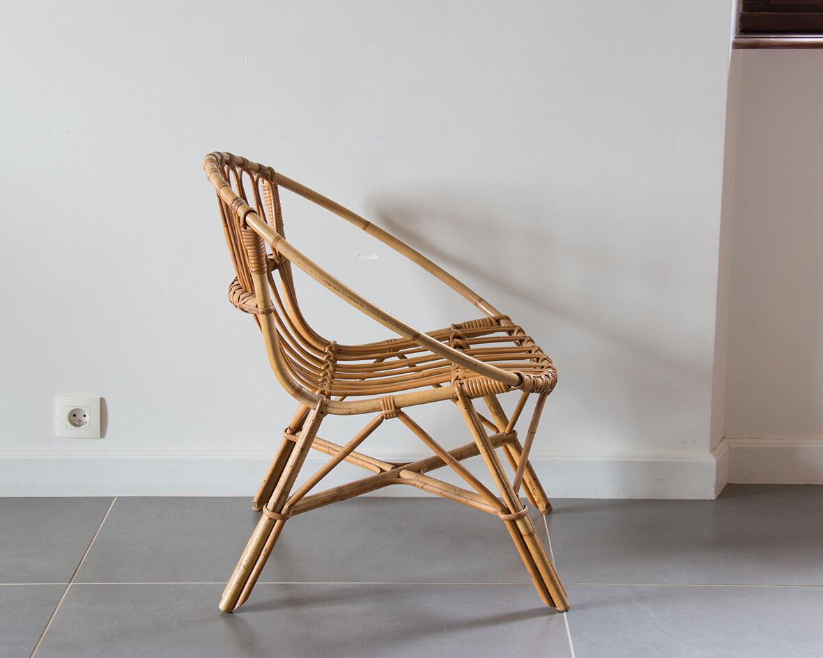 Rattan armchair
