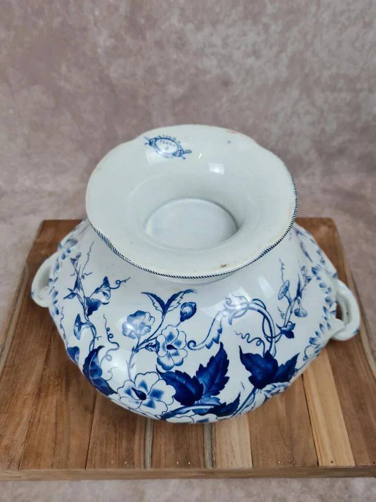 Large antique soup tureen Creil & Montereau – Flora model