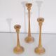 Set of Scandinavian wooden candle holders 1960
