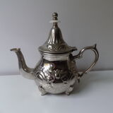 Silver metal teapot