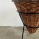 Vintage Rattan Point Basket / Plant Furniture, Netherlands 1960's