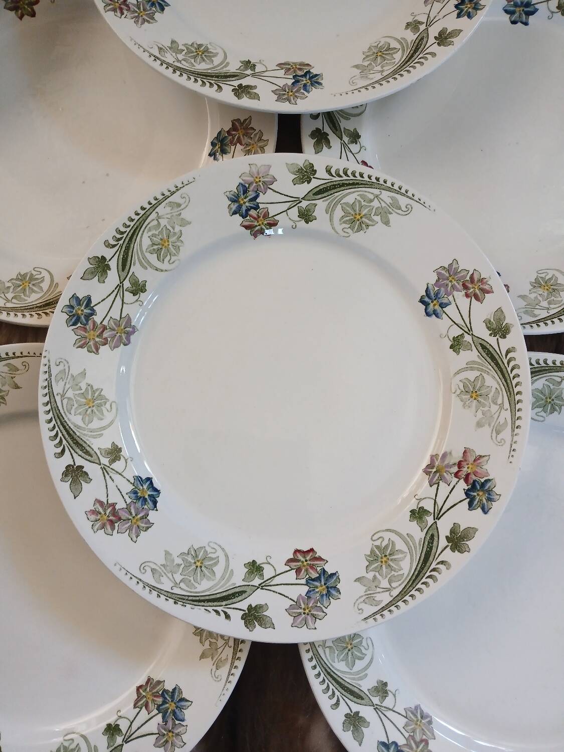 23 assiettes + plat anciens U&C Sarreguemines