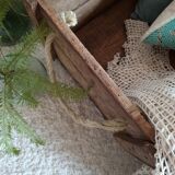 Old wooden box screen-printed Chocolate Menier